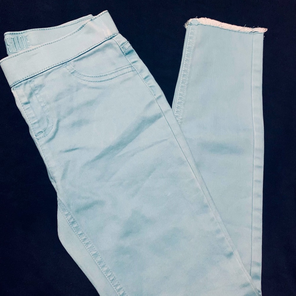 Girls Size 12 Justice Teal color Jeans